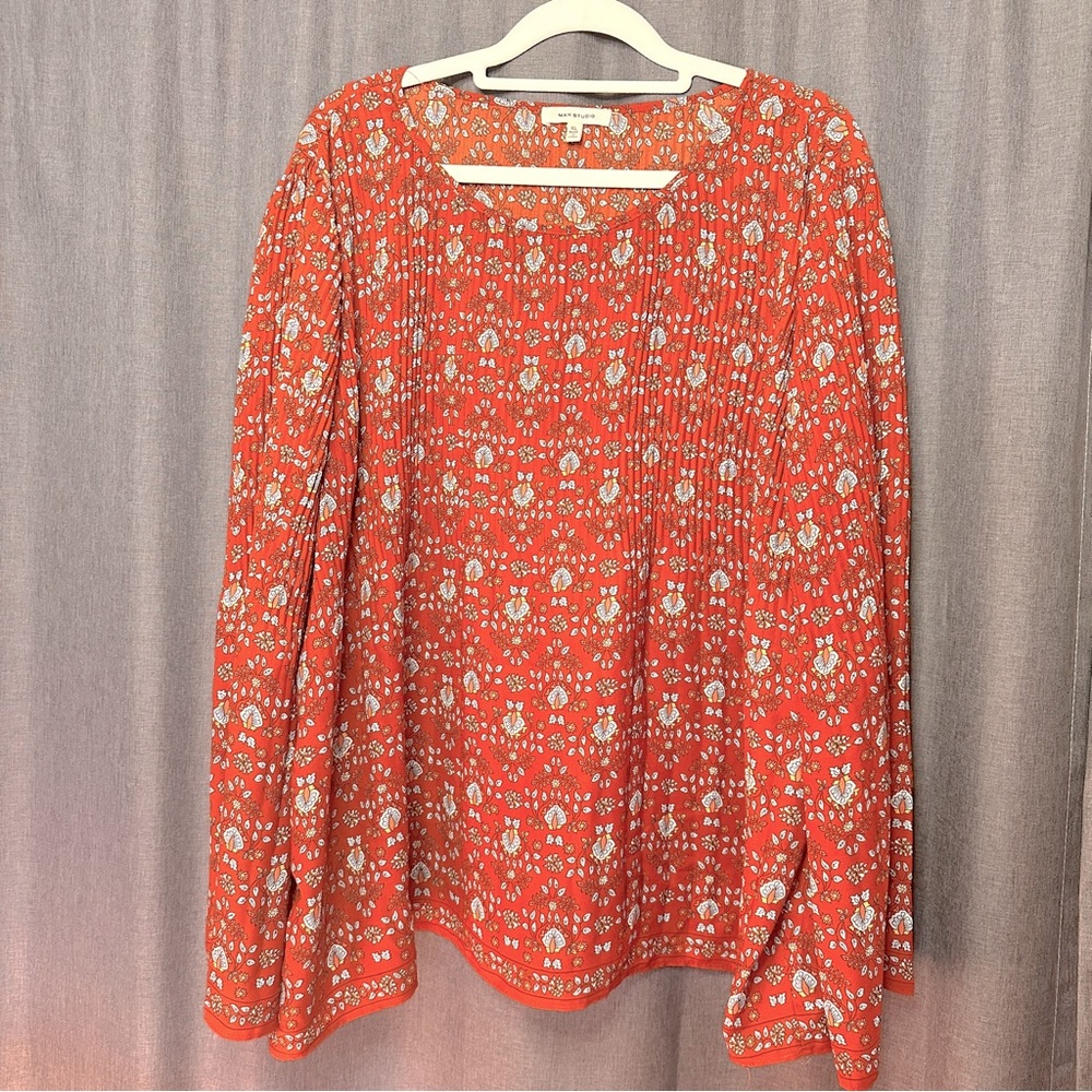 Max Studio Long Sleeve Flowing Blouse